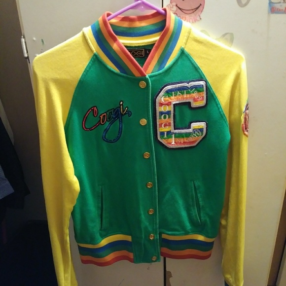 Rainbow Coogi Letterman Jacket 